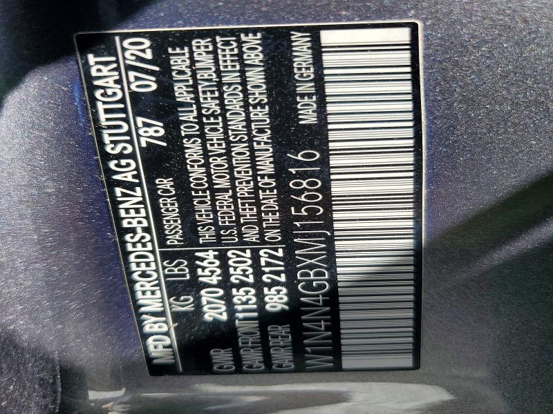 Aukcja sprzedaży 2021 Mercedes-benz Gla, vin: W1N4N4GBXMJ156816, numer aukcji: 68834096