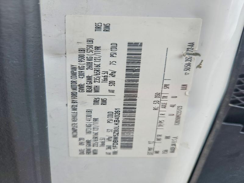 Aukcja sprzedaży 2020 Ford Transit, vin: 1FDBW5Z80LKB40261, numer aukcji: 67869696