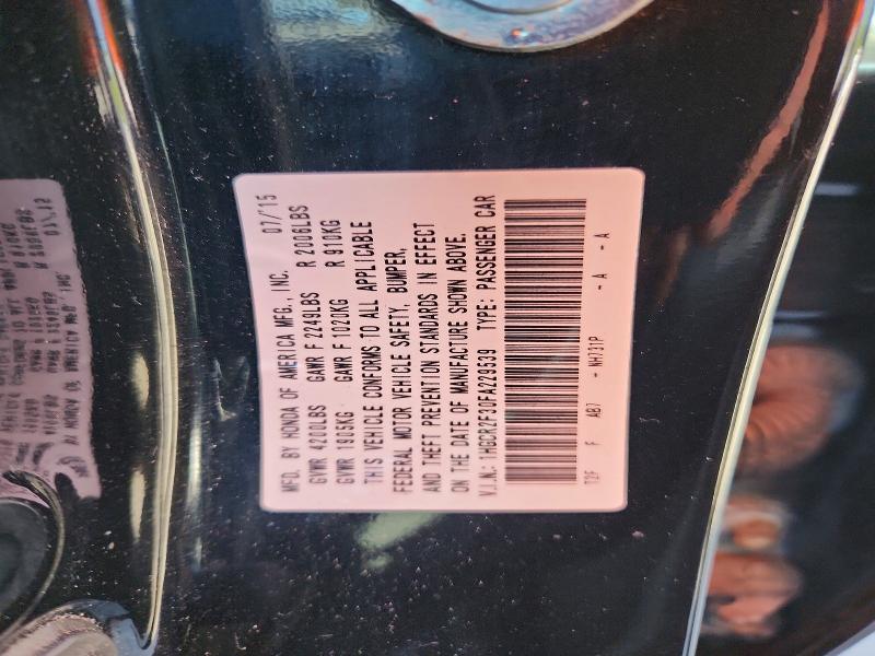 2015 Honda Accord მანქანა იყიდება აუქციონზე, vin: 1HGCR2F30FA229539, აუქციონის ნომერი: 69962696