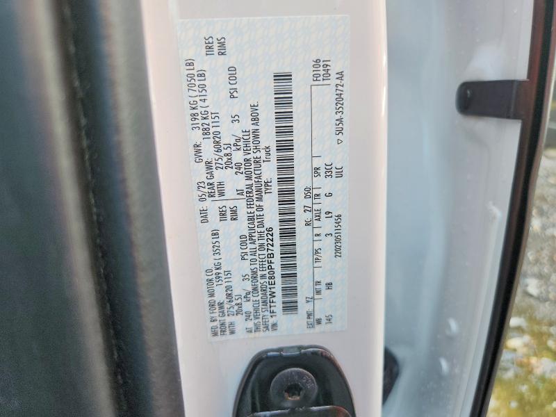 Продаж на аукціоні авто 2023 Ford F150, vin: 1FTFW1E80PFB72226, номер лоту: 67118066