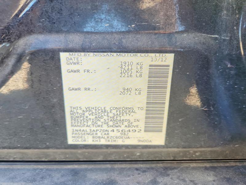 68832556 :رقم المزاد ، 1N4AL3AP2DN456492 vin ، 2013 Nissan Altima مزاد بيع