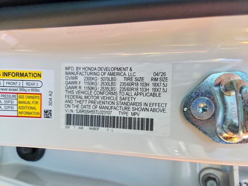 Aukcja sprzedaży 2026 Honda Cr-v, vin: 5J6RS5H55TL023107, numer aukcji: 70717726