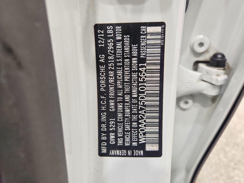 2013 Porsche Panamera მანქანა იყიდება აუქციონზე, vin: WP0AA2A75DL015641, აუქციონის ნომერი: 70534546