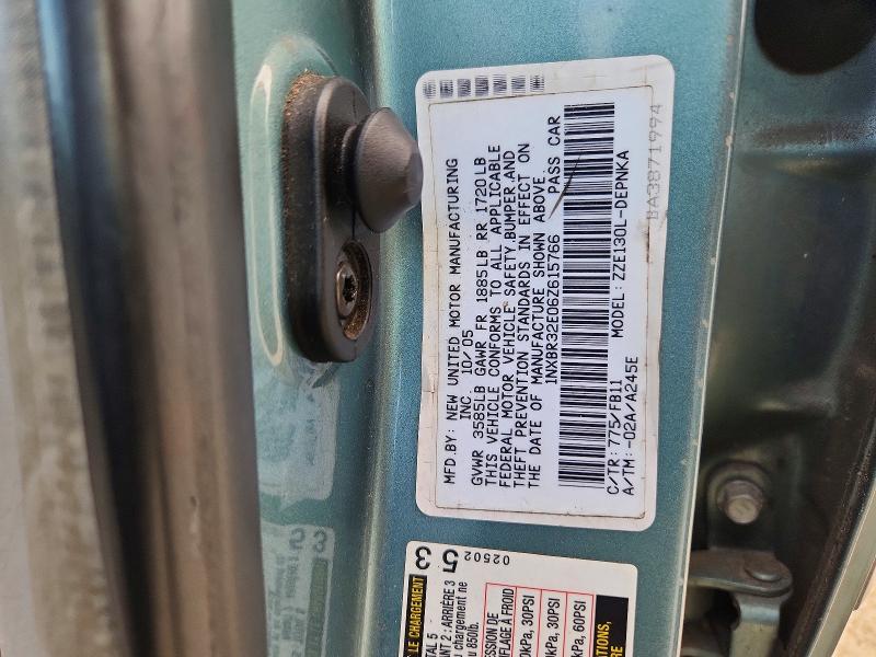 Aukcja sprzedaży 2006 Toyota Corolla, vin: 1NXBR32E06Z615766, numer aukcji: 69582376