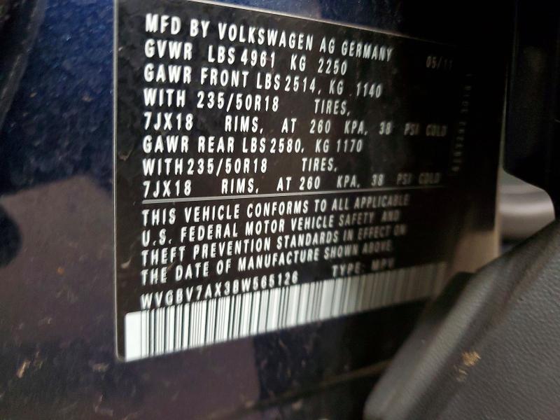 Продаж на аукціоні авто 2011 Volkswagen Tiguan, vin: WVGBV7AX3BW565126, номер лоту: 68870646