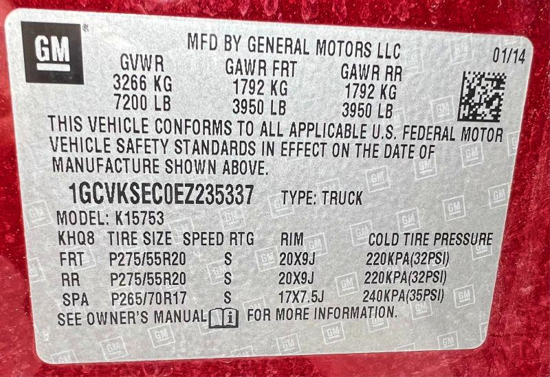 69580336 :رقم المزاد ، 1GCVKSEC0EZ235337 vin ، 2014 Chevrolet Silverado مزاد بيع