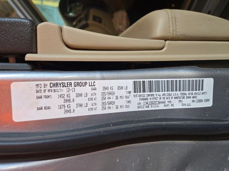 2014 Jeep Grand Cherokee მანქანა იყიდება აუქციონზე, vin: 1C4RJEBG2EC364440, აუქციონის ნომერი: 69611066