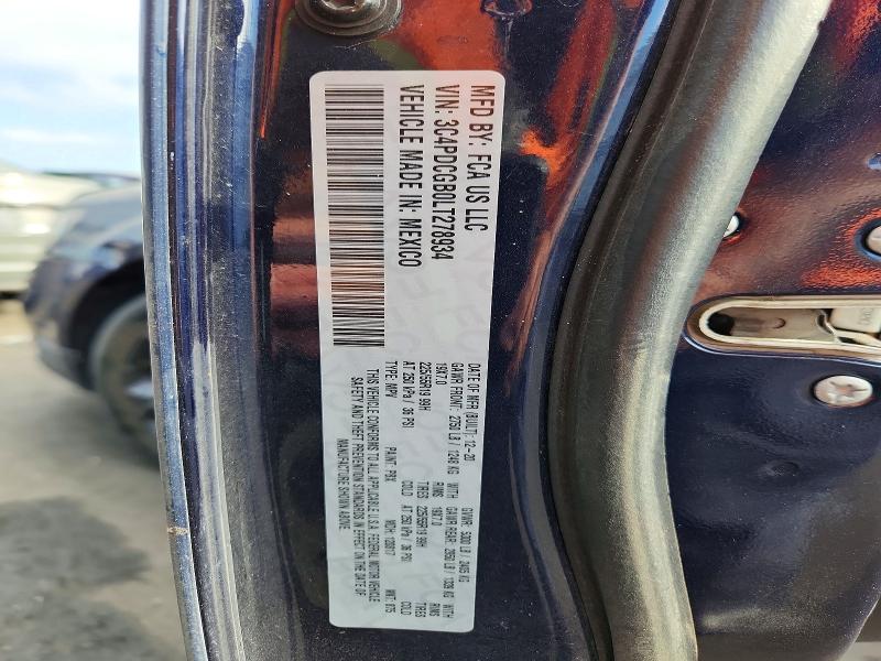 67162506 :رقم المزاد ، 3C4PDCGB0LT278934 vin ، 2020 Dodge Journey مزاد بيع