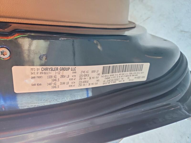 2012 Chrysler Town & Country მანქანა იყიდება აუქციონზე, vin: 2C4RC1BG1CR259217, აუქციონის ნომერი: 68883286
