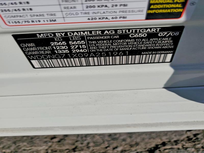 Aukcja sprzedaży 2009 Mercedes-benz S, vin: WDDNG71X09A251961, numer aukcji: 68395526