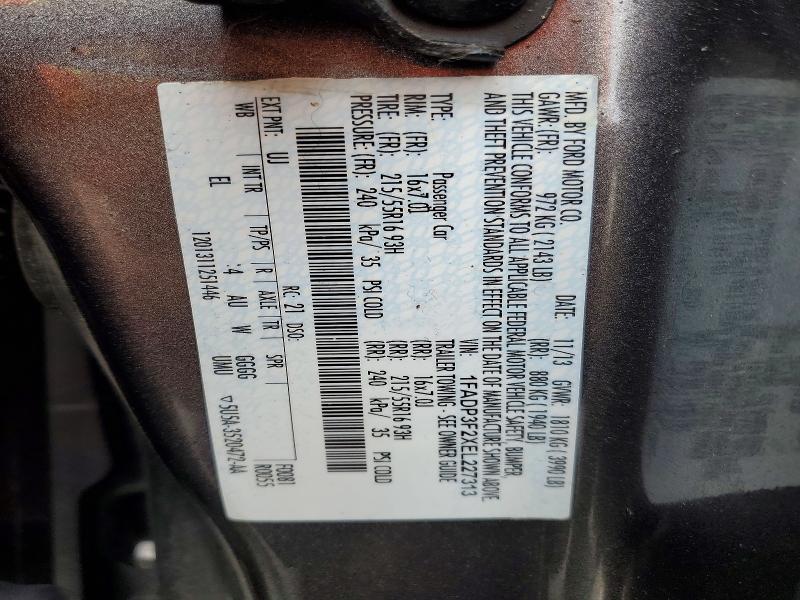 2014 Ford Focus მანქანა იყიდება აუქციონზე, vin: 1FADP3F2XEL227313, აუქციონის ნომერი: 67085386