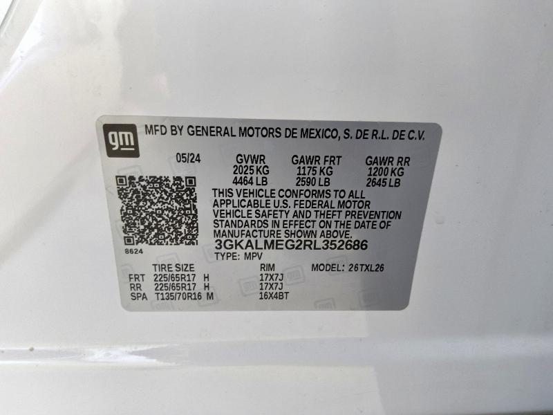 69442346 :رقم المزاد ، 3GKALMEG2RL352686 vin ، 2024 Gmc Terrain مزاد بيع