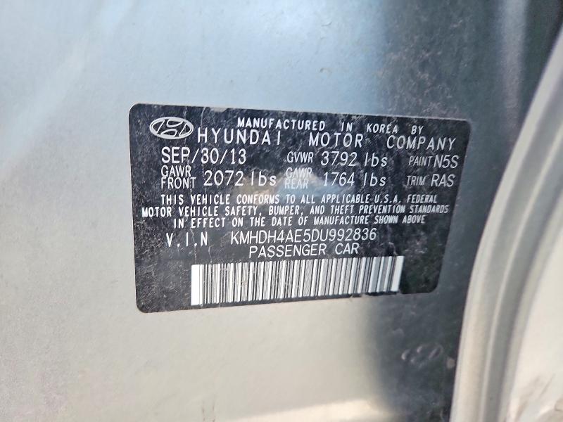 Продажа на аукционе авто 2013 Hyundai Elantra, vin: KMHDH4AE5DU992836, номер лота: 67382226