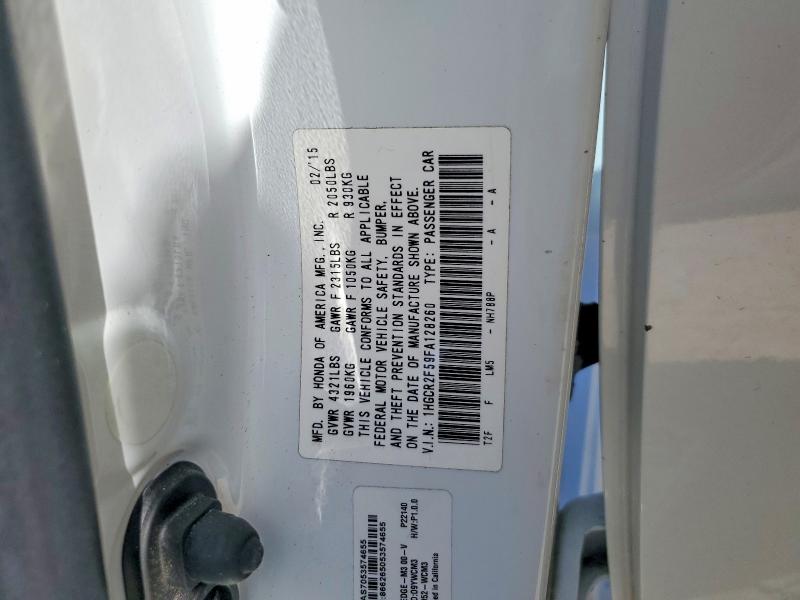 Aukcja sprzedaży 2021 Honda Accord, vin: 1HGCR2F59FA128260, numer aukcji: 69145516