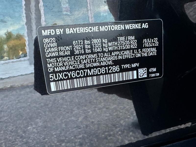 70495306 :رقم المزاد ، 5UXCY6C07M9D81286 vin ، 2021 Bmw X6 مزاد بيع