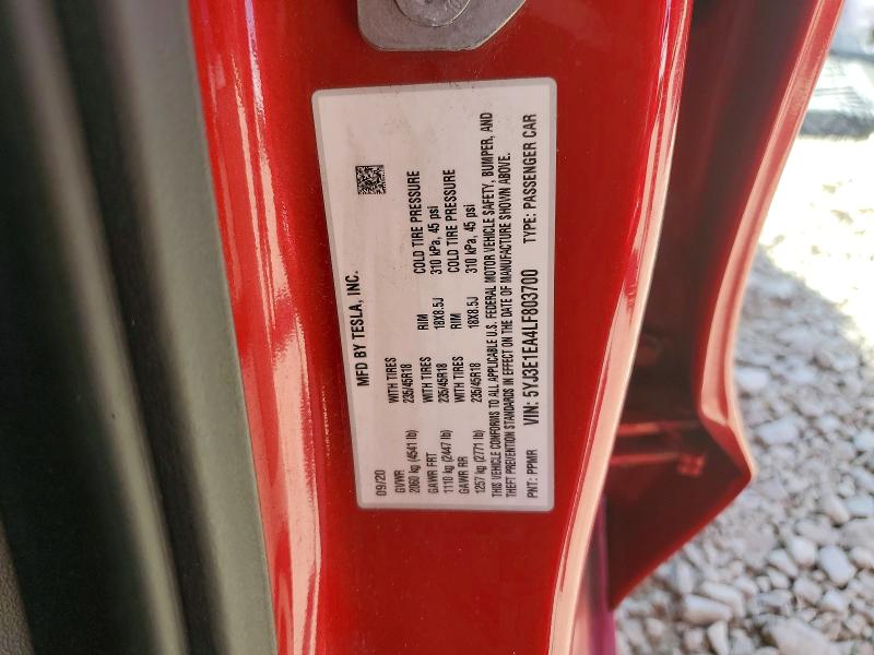 Aukcja sprzedaży 2020 Tesla Model 3, vin: 5YJ3E1EA4LF803700, numer aukcji: 67731476