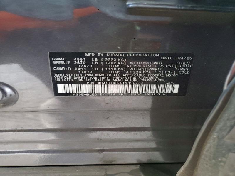 Aukcja sprzedaży 2026 Subaru Forester, vin: 4S4SLDD64T3096753, numer aukcji: 68574306