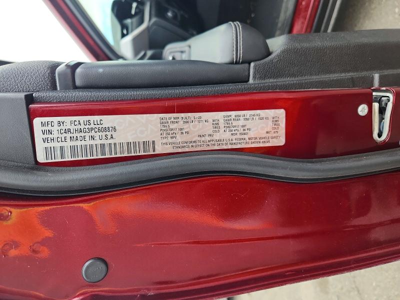 Aukcja sprzedaży 2023 Jeep Grand Cherokee, vin: 1C4RJHAG3PC608876, numer aukcji: 70012396