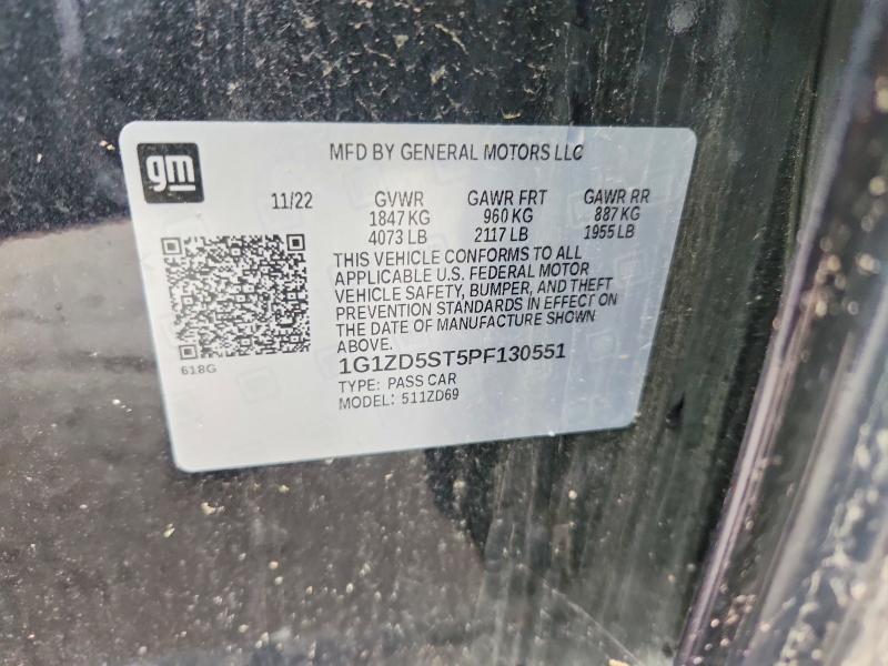 66960606 :رقم المزاد ، 1G1ZD5ST5PF130551 vin ، 2023 Chevrolet Malibu مزاد بيع