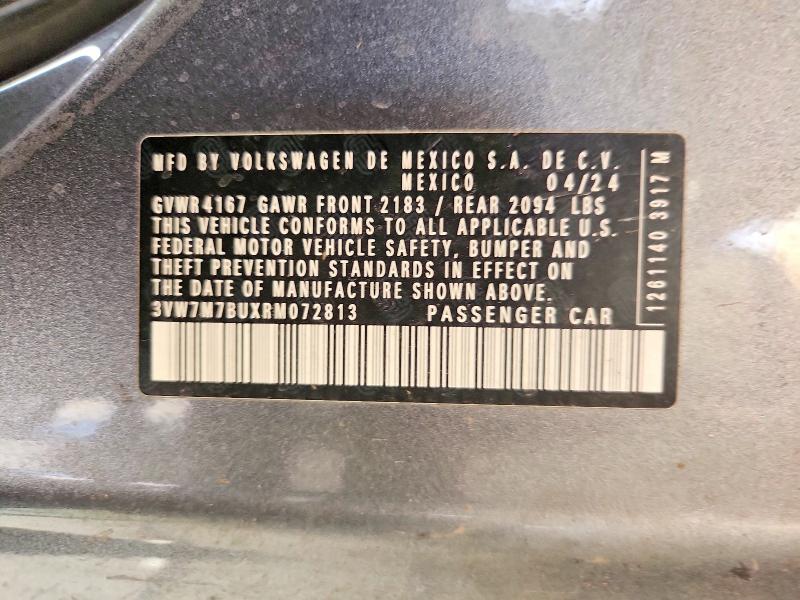 Продаж на аукціоні авто 2024 Volkswagen Jetta, vin: 3VW7M7BUXRM072813, номер лоту: 70260906