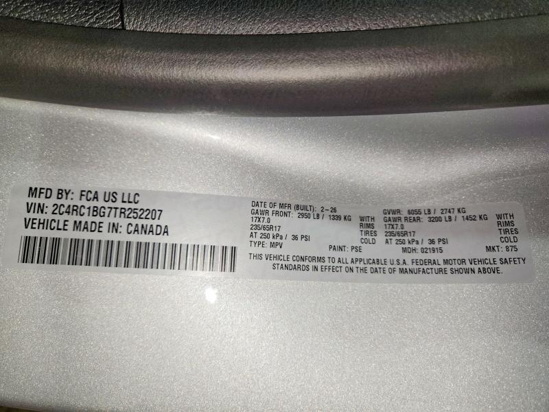 Aukcja sprzedaży 2026 Chrysler Pacifica, vin: 2C4RC1BG7TR252207, numer aukcji: 70631566