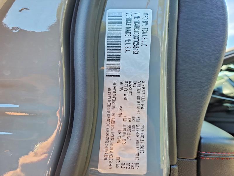 Продаж на аукціоні авто 2026 Dodge Durango, vin: 1C4RDJDGXTC246193, номер лоту: 68743966
