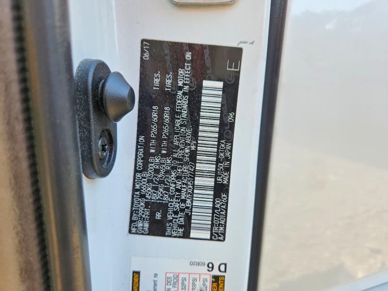 2017 Lexus Gx მანქანა იყიდება აუქციონზე, vin: JTJBM7FX0H5177427, აუქციონის ნომერი: 67030816