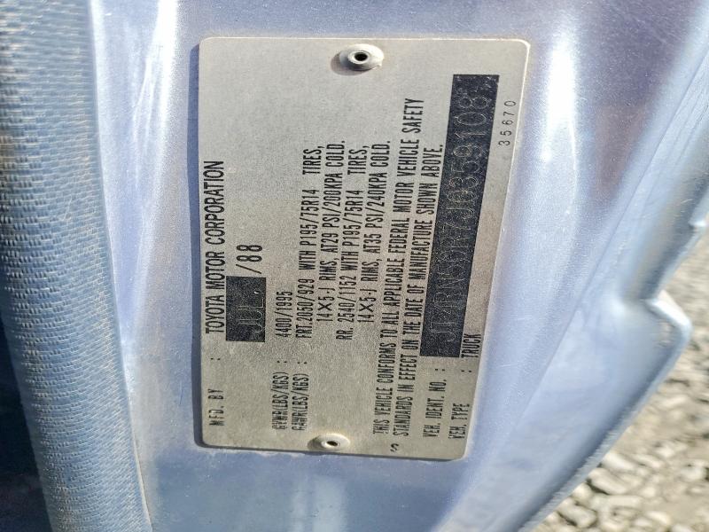 69010846 :رقم المزاد ، JT4RN50R7J0359108 vin ، 1988 Toyota Pickup مزاد بيع