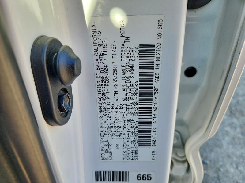 Продаж на аукціоні авто 2015 Toyota Tacoma, vin: 3TMMU4FN5FM077646, номер лоту: 67715586