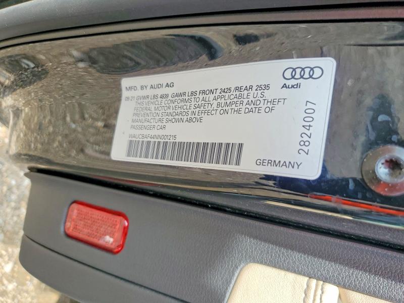 Продажа на аукционе авто 2022 Audi A4, vin: WAUCBAF44NN001215, номер лота: 68405796