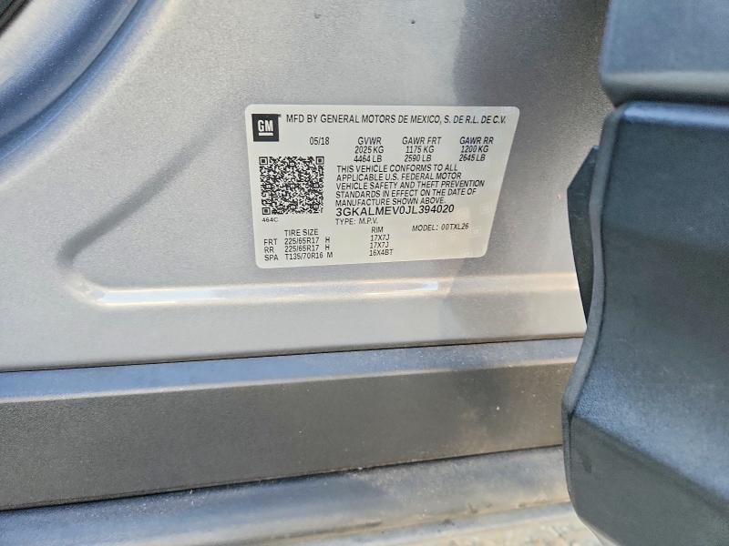 2018 Gmc Terrain მანქანა იყიდება აუქციონზე, vin: 3GKALMEV0JL394020, აუქციონის ნომერი: 67029566