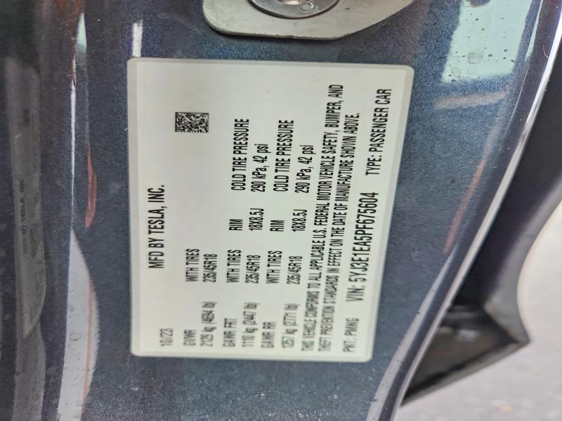 Продажа на аукционе авто 2023 Tesla Model 3, vin: 5YJ3E1EA5PF675604, номер лота: 67718646