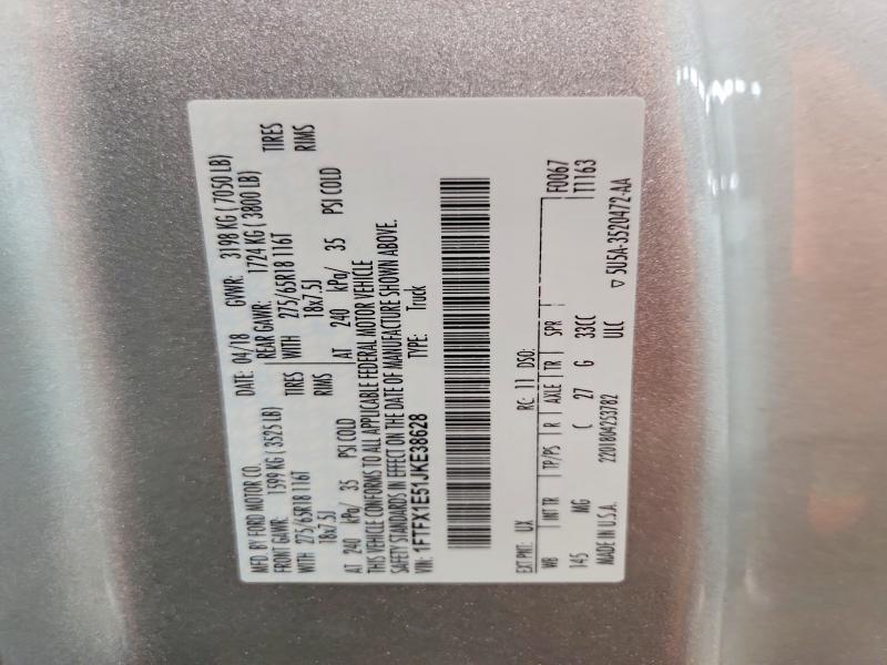Aukcja sprzedaży 2018 Ford F150, vin: 1FTFX1E51JKE38628, numer aukcji: 69799276