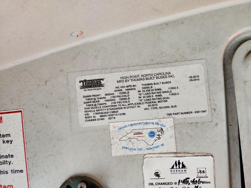 Продаж на аукціоні авто 2011 Thomabuses Bus, vin: 1T88P4E2XB1138625, номер лоту: 69031016