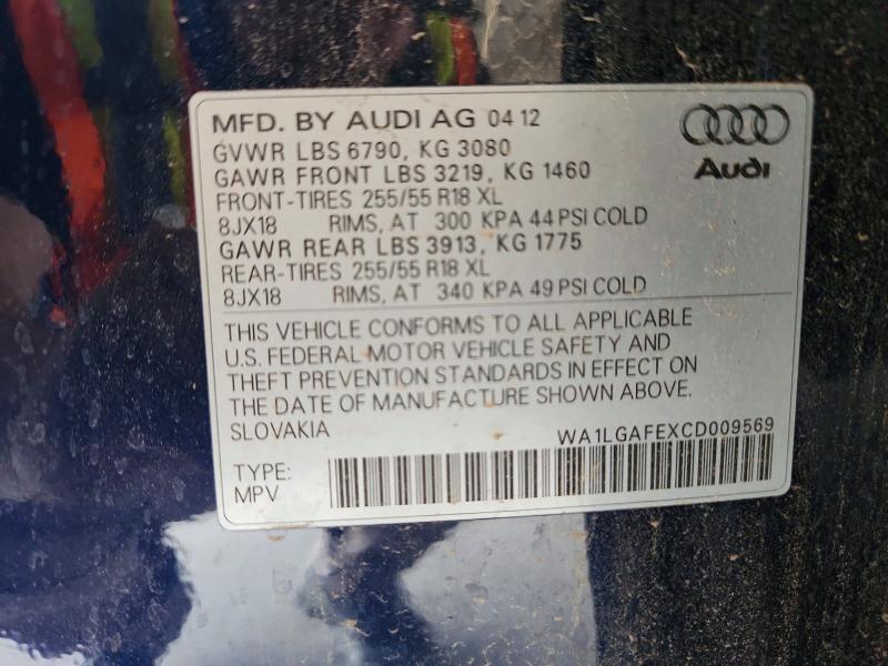 Aukcja sprzedaży 2012 Audi Q7, vin: WA1LGAFEXCD009569, numer aukcji: 69572216