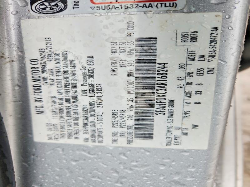Продажа на аукционе авто 2010 Ford Fusion, vin: 3FAHP0KC3AR168244, номер лота: 70601966