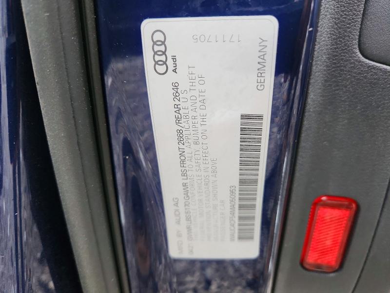 2021 Audi S5 მანქანა იყიდება აუქციონზე, vin: WAUC4CF54MA050953, აუქციონის ნომერი: 69826586