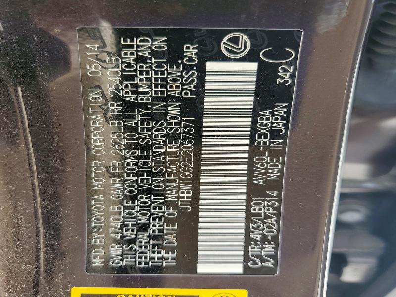 Продажа на аукционе авто 2014 Lexus Es, vin: JTHBW1GG2E2067371, номер лота: 67898316