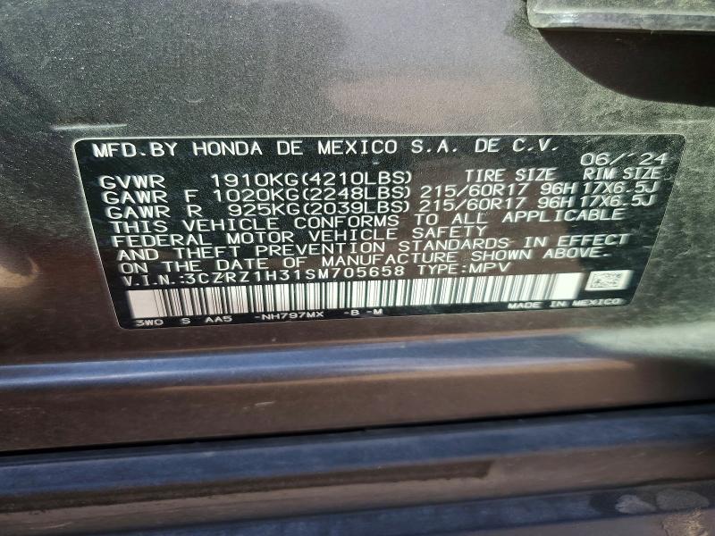 Aukcja sprzedaży 2025 Honda Hr-v, vin: 3CZRZ1H31SM705658, numer aukcji: 66607226