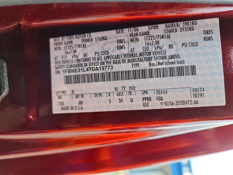 Продаж на аукціоні авто 2007 Ford Econoline, vin: 1FBNE31L47DA19773, номер лоту: 69587756