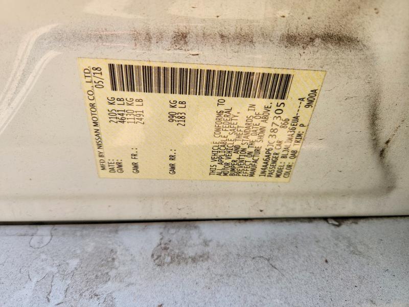 Auction sale of the 2018 Nissan Maxima, vin: 1N4AA6AP6JC387305, lot number: 67338966