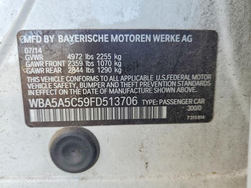 68194126 :رقم المزاد ، WBA5A5C59FD513706 vin ، 2015 Bmw 528 مزاد بيع