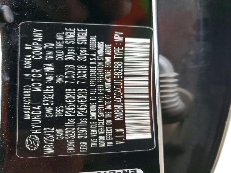Aukcja sprzedaży 2012 Hyundai Veracruz, vin: KM8NU4CC4CU198288, numer aukcji: 69356496