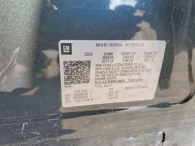 Продаж на аукціоні авто 2020 Buick Enclave, vin: 5GAERBKW0LJ181691, номер лоту: 68664386