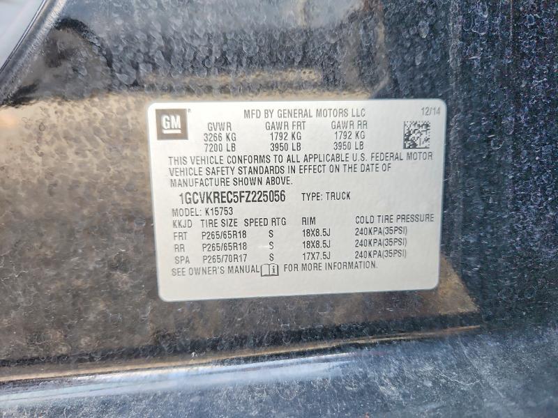 Aukcja sprzedaży 2015 Chevrolet Silverado, vin: 1GCVKREC5FZ225056, numer aukcji: 70685426