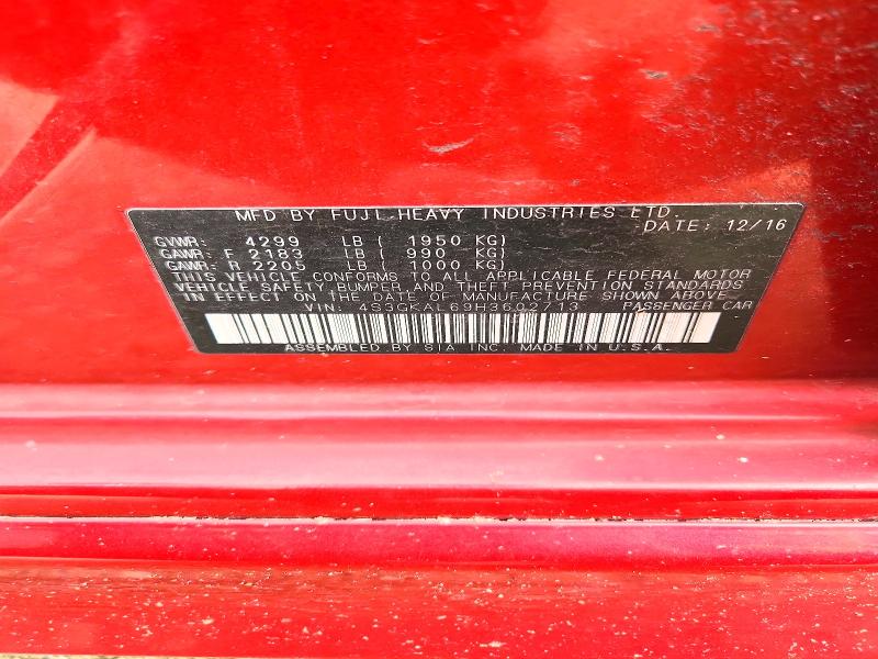 Aukcja sprzedaży 2017 Subaru Impreza, vin: 4S3GKAL69H3602713, numer aukcji: 70544286