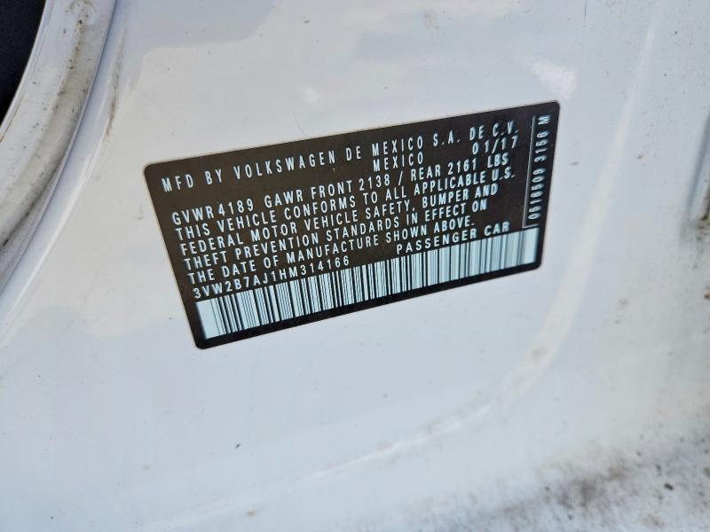 Продажа на аукционе авто 2017 Volkswagen Jetta, vin: 3VW2B7AJ1HM314166, номер лота: 67527406