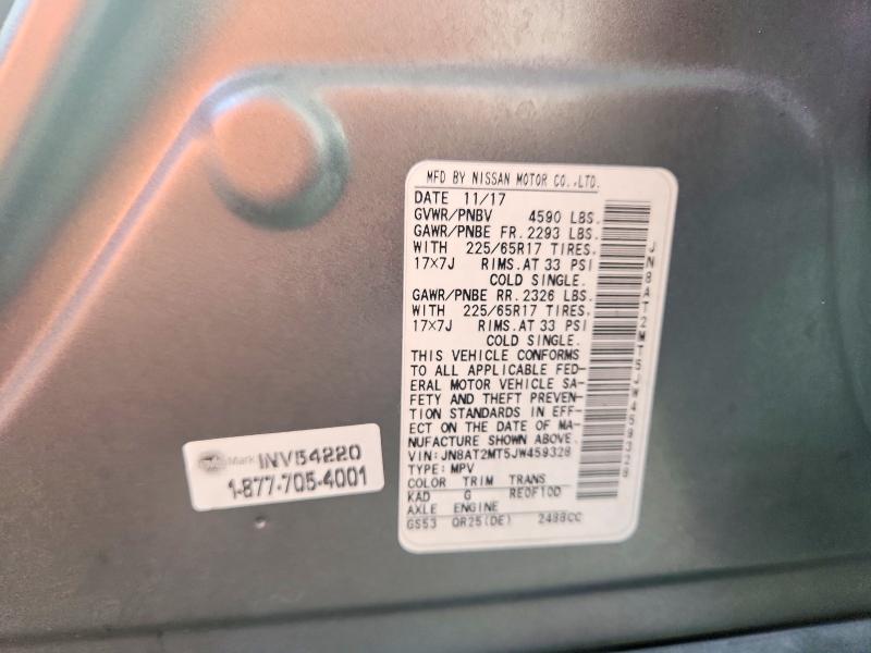 Aukcja sprzedaży 2018 Nissan Rogue, vin: JN8AT2MT5JW459328, numer aukcji: 68219946