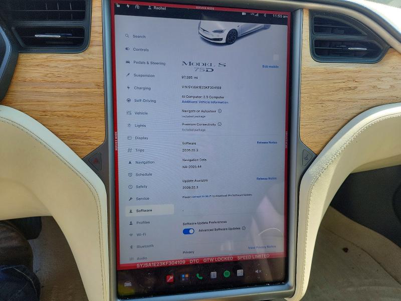 Aukcja sprzedaży 2019 Tesla Model S, vin: 5YJSA1E23KF304109, numer aukcji: 68087726