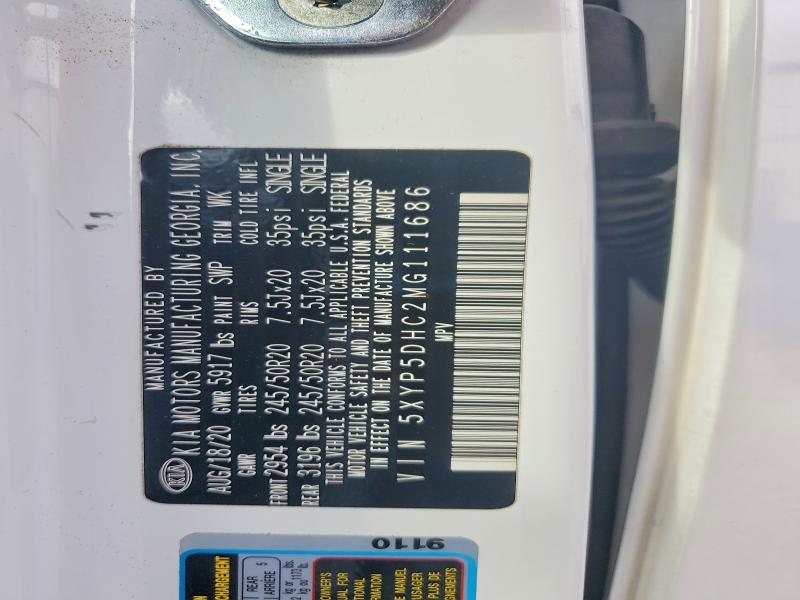 70442666 :رقم المزاد ، 5XYP5DHC2MG111686 vin ، 2021 Kia Telluride مزاد بيع